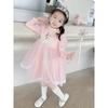 Mädchen Koreanischer Stil Langarm Elsa Prinzessinnenkleid Kinder Neu Herbst Elsa Kleid Baumwolle Netzrock