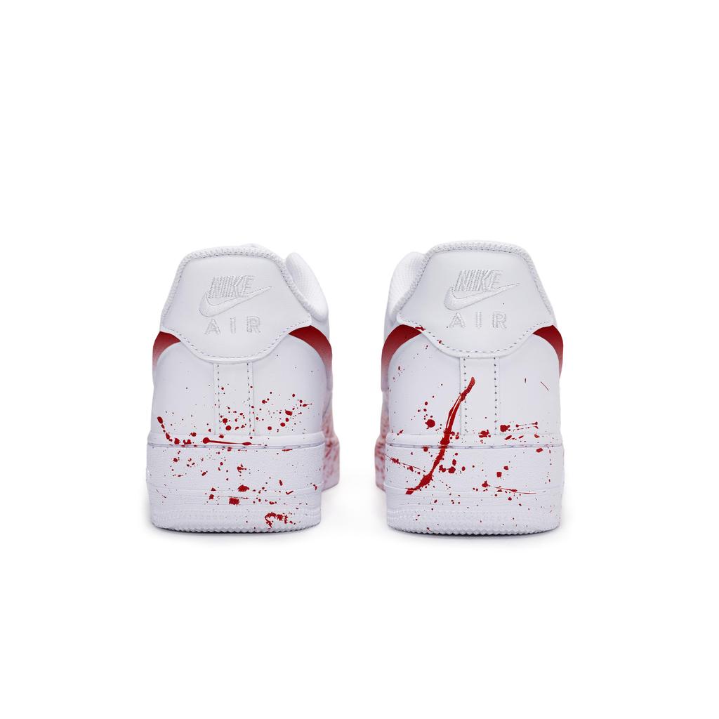 Nike Air Force 1 Slip Resistant Abrasion Resistant Low Top Skateboard Shoes Men's White Red CW2288-111(Team171-)