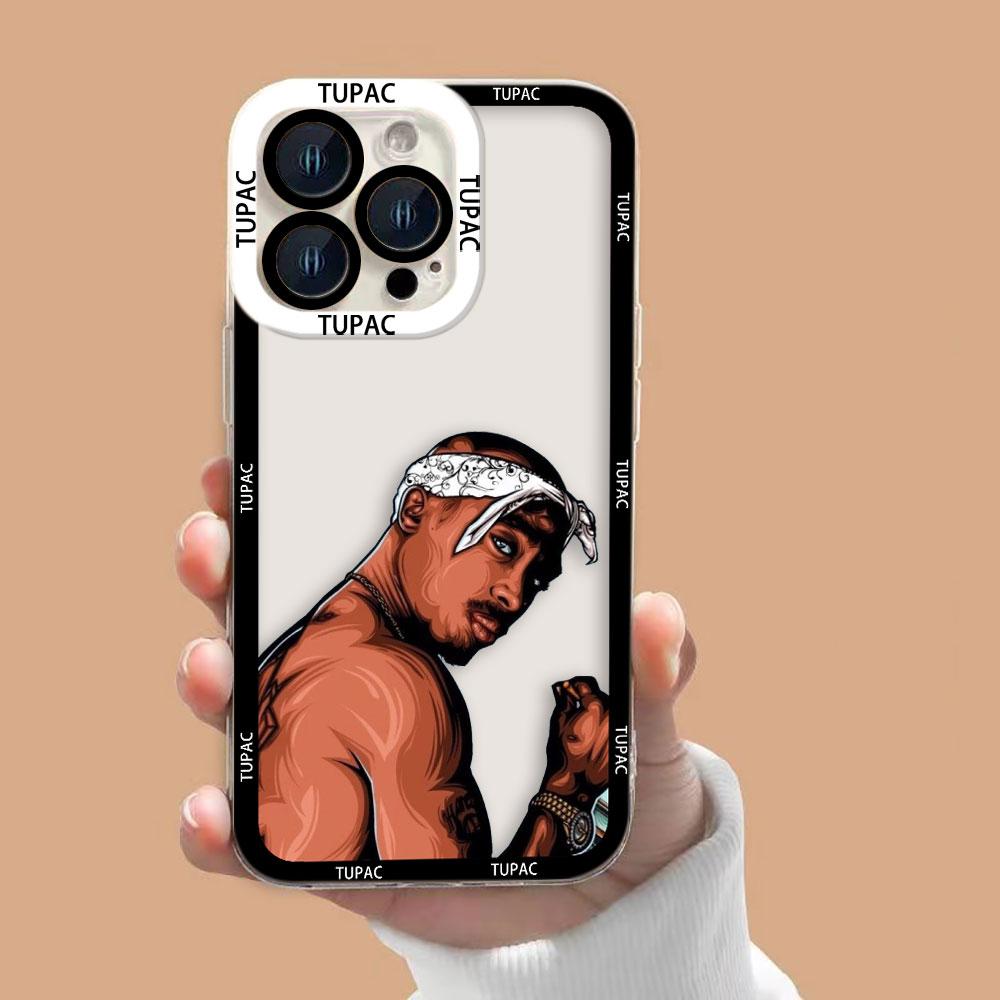 Rap 2Pac Tupac Shakur Clear Phone Case For Realme 15 5 6 7 7I 8 8I 9 9I 10 12 NOTE 70 C75 C71 C67 C65 C55 C53 C35 C33 Case Cover