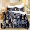 Home Textile Three-Piece Set, Mecha Warrior, Cartoon Digital Printing Quilt, Pillowcase, Bedding.