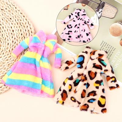 Plush Clothing Accessories Suitable for 27-29cm Nightgown Winter Overcoat Long Coat Party Dressing