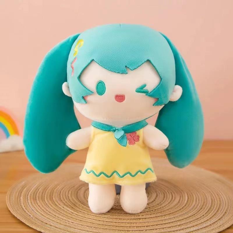 

Плюшевая игрушка Фуфу Хатсунэ Мику, мультяшная кукла-наполнитель, для утешения и сопровождения, подарок, подушка 22cm/8.66in жёлтый