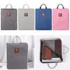 Big Capacity Double Layers A4 Document Bag File Folder Holder With Handle Zipper Waterproof Canvas Handbag For Business Document