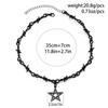 Gothic Thorn Star Necklace Punk Hip Hop Neckchain Y2K Pendant Clavicle Chain Medieval Statement Pieces Jewelry Gift