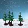 20Pcs Mini Christmas Trees Detailed Simulated Pine Tree for Tabletop Christmas Scene Diorama Crafting Landscape Ornament Festive