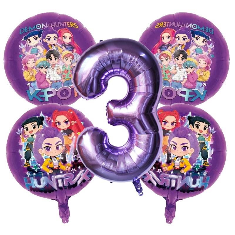 New Kpop BoyGirl Children's Birthday Party Decoration Balloons Set Number Digit 1-9 Balloon Set Baby Shower Party Supplies