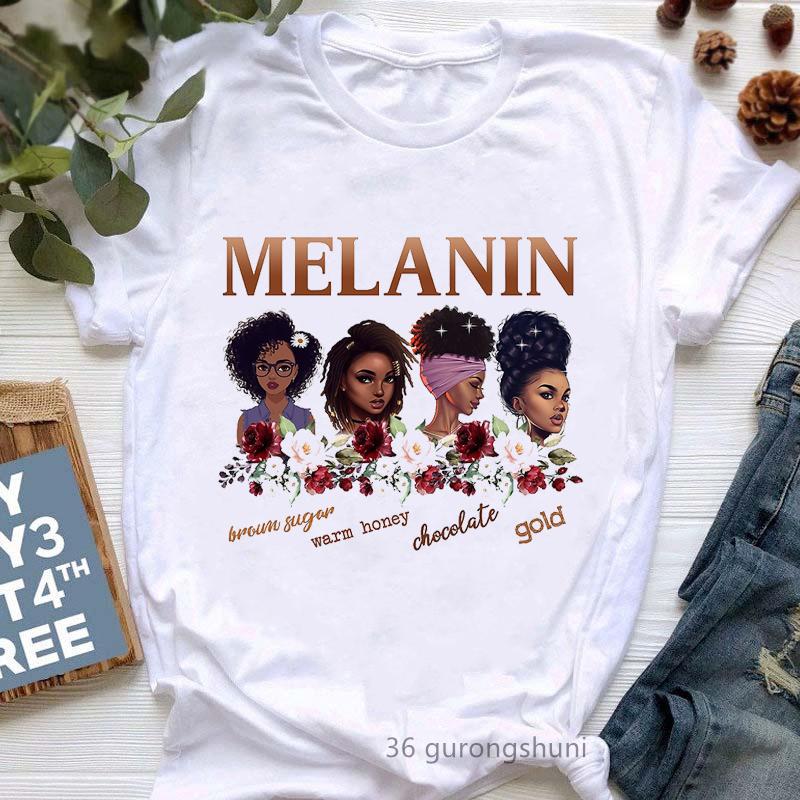 They Whispered To Her You Can'T Withstand The Storm She Whispered Back I Am The Storm Print T-Shirt Women Black Girl Magic Shir