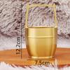 Large Polished Brass Bucket Ornament – Creative Desktop Treasure Character Decoration