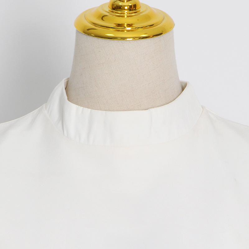 Krótka sukienka damska letnia półwysoki dekolt bez rękawów jednolity kolor prosta