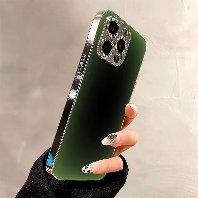 Stone Ink Phone Case  Luxury Glass Cover for iPhone 17 Air 16 15 14 13 12 Pro Max Plus Lens protection Hard shell
