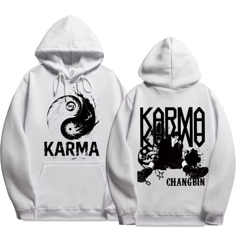 

KPOP 4th Album KARMA Same Style Unisex Oversized Hoodie FELIX HAN BANGCHAN CHANGBIN HYUNJIN LEE KNOW K-POP Merchandise Apparel 3XL