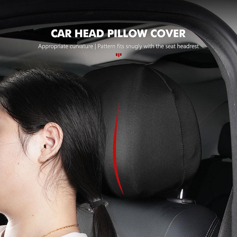 Car Seat Headrest Neck Pillow Cover Anti-Dirty Protective Cover For Skoda Octavia 2 3 Rapid Kodiaq Karoq Fabia Kamiq Superb MK3