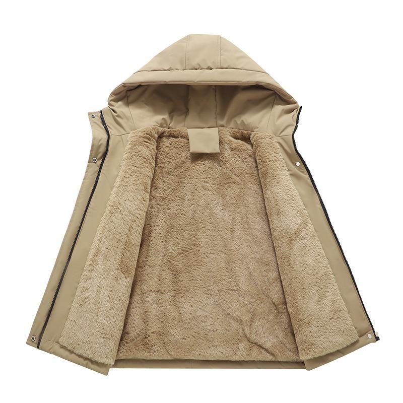 Wind down cotton clothes hooded drawstring sweater jacket women's loose down thickened casual jacket jacket