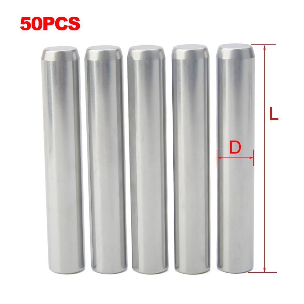 100PCS D1/1.5/2/2.5/3/3.5/4/5/6/8/10/12mm HRC58 SUJ2 Solid Cylindrical Dowel Pin High Hardened Locat Fixed Parallel Pin