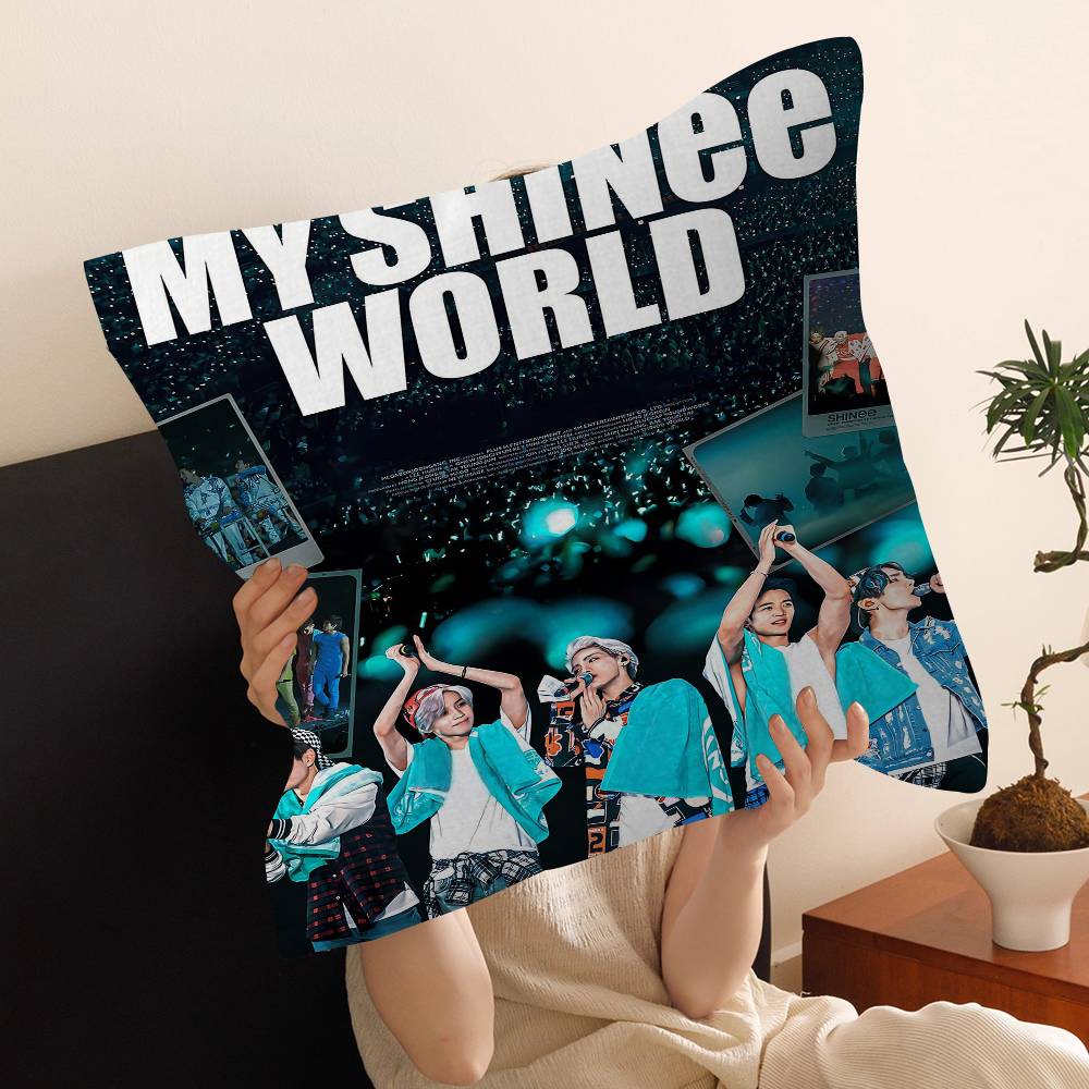 Kpop Korean Boys SHINee Pillowcase Toon Gift Cushion Cover Bedroom Home Sofa Chair Seat Decor Pillow Case