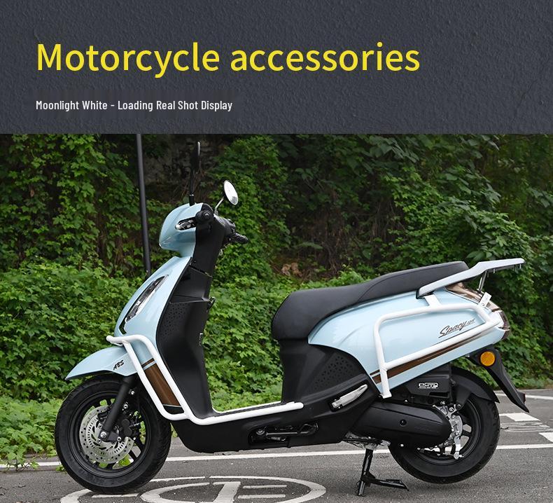 Wuyang Honda Spacy125 Front & Rear Exhaust Crash Bars Anti-Fall Bumpers Footrests Parts
