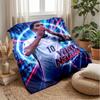 Jude Bellingham Benutzerdefinierter Name Text Flanelldecke Fußball Logo Personalisierte Fleece-Kuscheldecke Besonderes Geschenk für Sofa Schlafzimmer Zuhause