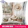 Vibrant Wildflower & Butterfly Pillowcasesliving Room Sofa Cushion Cover, Soft And Comfortable, Bedroom Room Decoration