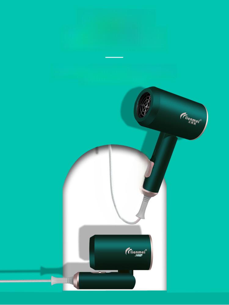 Portable Foldable Hair Dryer: Silent, High-Power, Negative Ion Technology for Gentle Home & Dormitory Use.