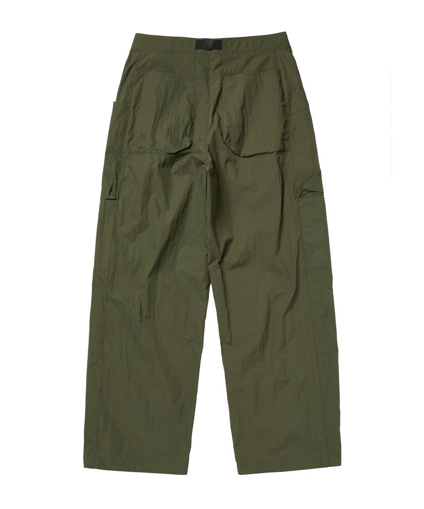 Kallapataleu Easy Wide Nylon Ripstop Pants - Khaki
