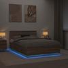 Bed Frame with Adjustable Headboard in Sonoma Oak 140 x 200 cm Wood Based Panel