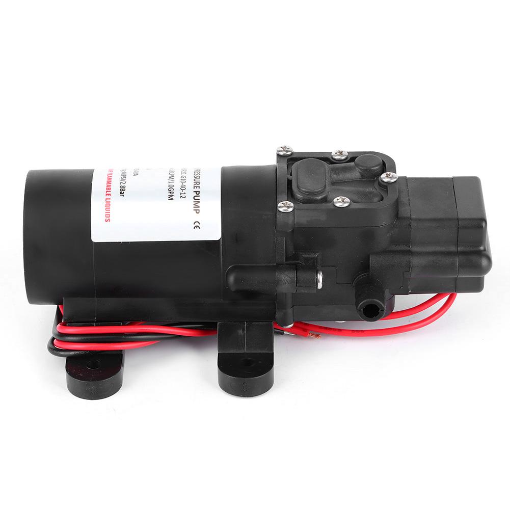 12V DC 1.0GPM 40PSI Diaphragm Pump High Pressure Self Priming 3 8in Barb Port for Car RV