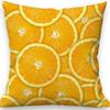 New Nordic Linen Pillowcase Summer Fruit Print Pillowcase Sofa Cushion Cover Home Furnishing