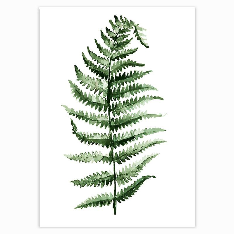 Pflanzenposter im skandinavischen Stil Grüne Blätter Dekoratives Bild Moderne Wandkunst Innenraumgemälde für Wohnzimmer Heimdeko
