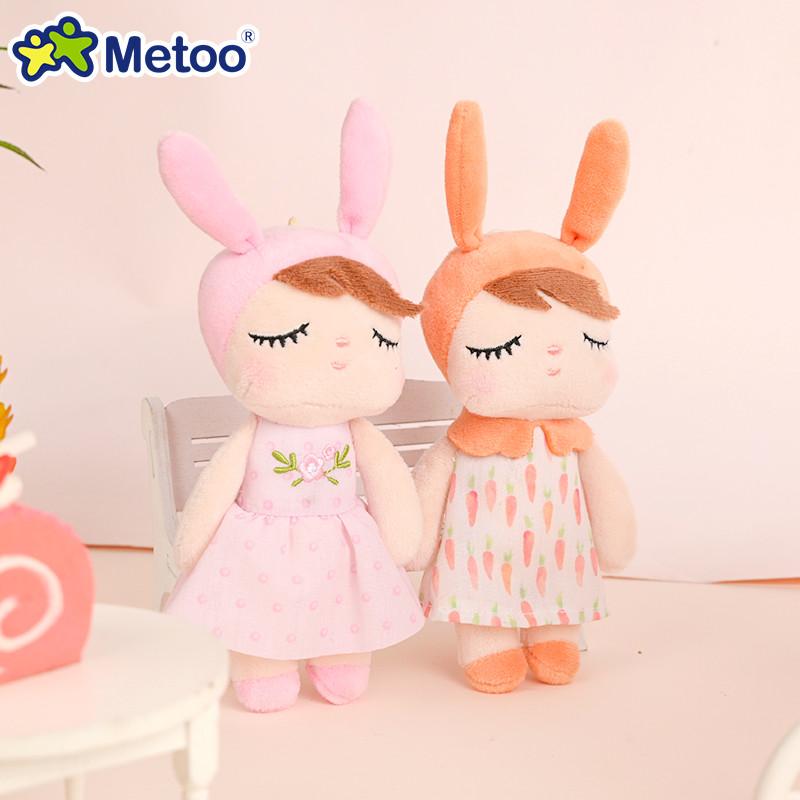 Non-Toxic Metoo New Mini Angela Rural Style Plush Doll Keychain Pendant Cartoon Pastoral Stuffed Toy Bag Charm Accessories For Baby Gift