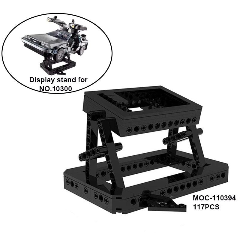 Moc-110394 Display Stand For 10300 Bracket Construction Blocks Set For Back To The Future Time Machine Display Base Blocks Plaything