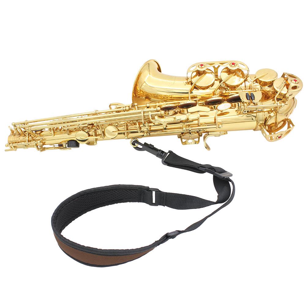 M MBAT Hook & Loop Saxophone Neck Strap Adjustable Lightweight Saxophone with Cotton Upholstery Woodwind Instrument Accessories