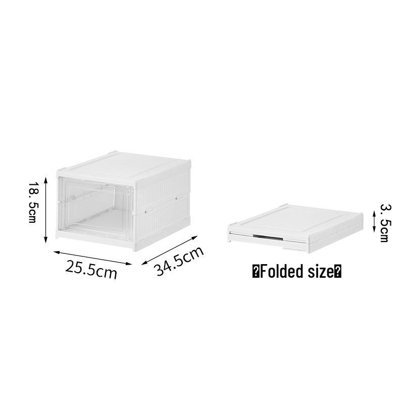 Foldable Magnetic Shoe Box Cabinet – No-Install, Space-Saving, Transparent Storage Solution.