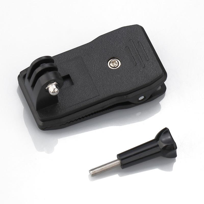 1PCS 360° Rotary Clip Mount For Camera 13 12 10 9 8 7 Insta360 X3X4 SJCAM - Hat Belt Backpack Clamp Accessories