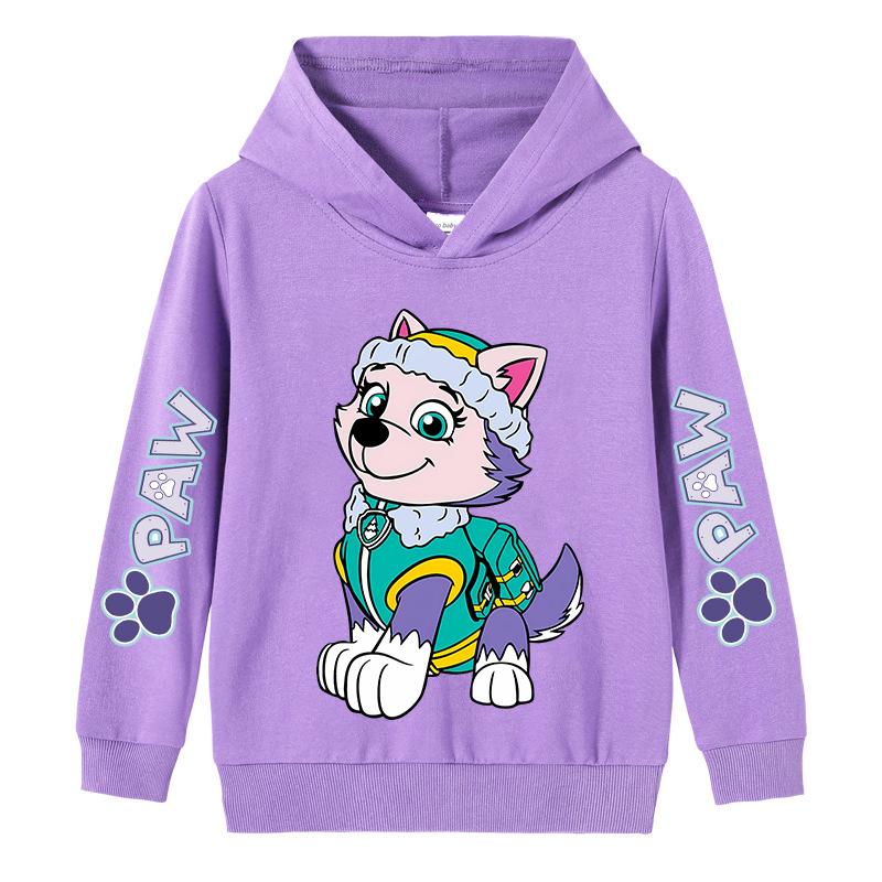 Mikina Paw Patrols pro děti Kawaii Chase Skye Dlouhý rukáv Dívčí Zimní tenká mikina Módní teplý dětský top Dárek