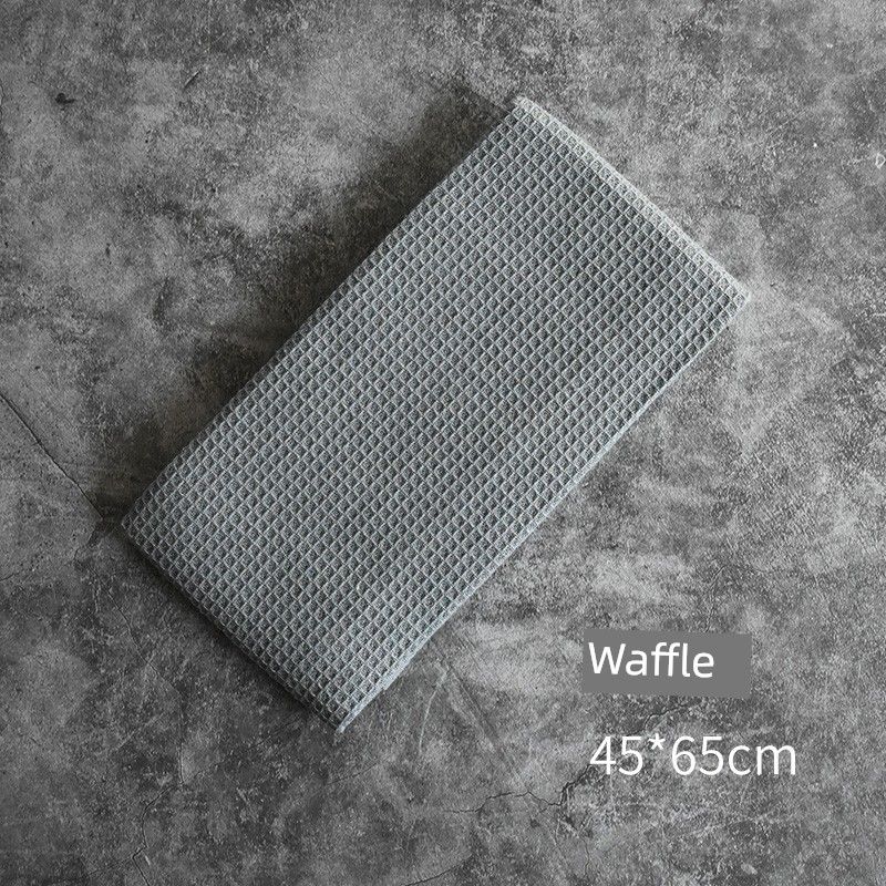 

Хлопковое вафельное серое кухонное полотенце салфетка модное стильное отельное салфетка ткань для дома кухонная салфетка Gray waffle 45*65cm