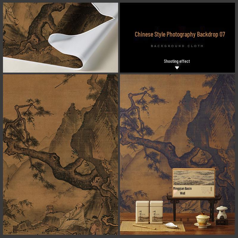 Large Chinese Retro Still Life Background Cloth for Photography