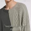 Men's Loose Fit Color Block Round Neck Long Sleeve Sweater