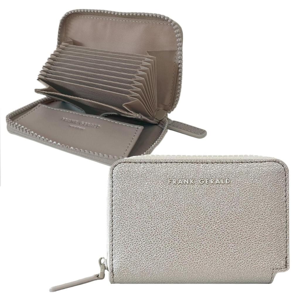 FRANK GERALD Mini Wallet, Bifold, Large Capacity, Rust-Resistant Zipper, Coin Case, Box-Shaped, Accordion-Like, Card Case, for Men and Women