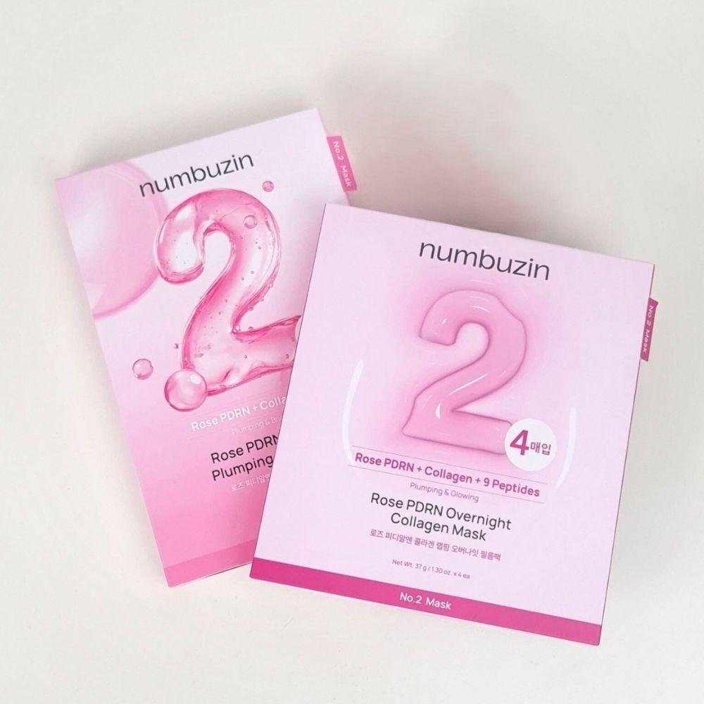 Numbuzin-No.2 Rose Pdrn Overnight Colla Mask 4Ea