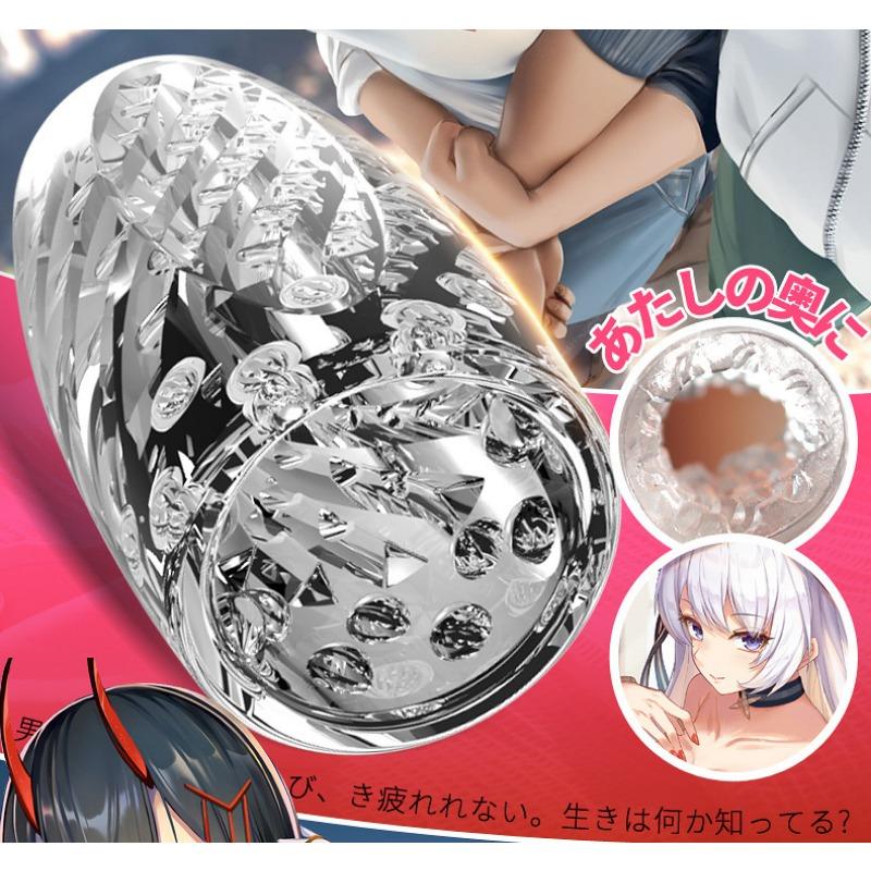 Airplane Cup Transparent Male Manual Masturbation Penis Exerciser Adult Erotic Sex Products