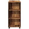 Rolling Cabinet Reclaimed Wood Look 60x35x75 Cm Engineered Wood