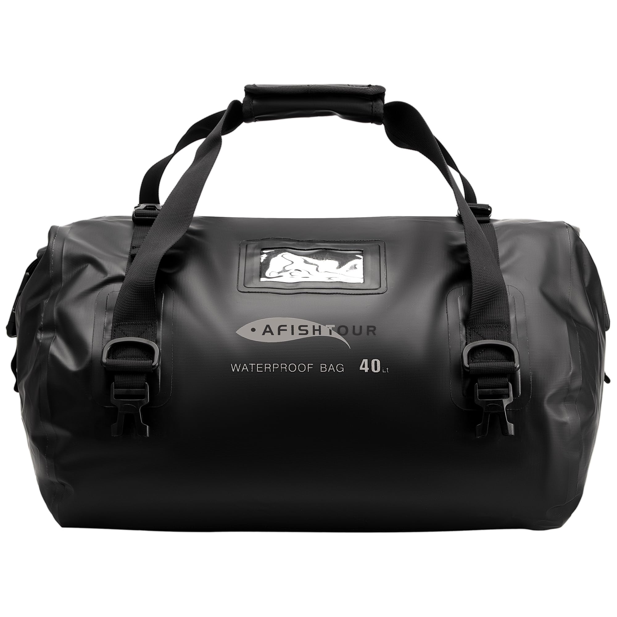 

AFISHTOUR 40L Waterproof Motorcycle Duffel Bag Motorcycle Luggage Tail Bag with Straps Dry Bag Ideal for and the Beach - - Roll-Top Kayaking, Rafting,