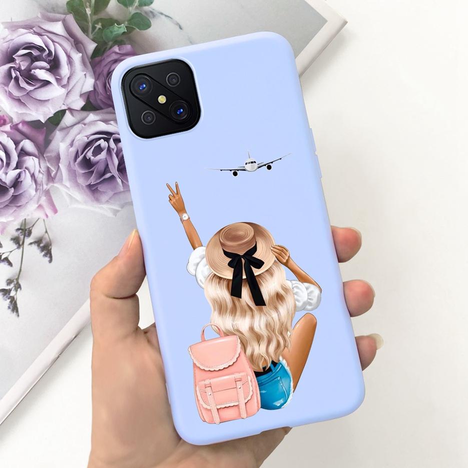 For Oppo Reno 4Z 5G Case CPH2065 Lovely Candy Painted Cover Soft Silicone Phone Case For Oppo Reno4 Z Reno4Z Fundas 6.57'' Coque