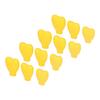 12 Pcs Makeup Brush Covers Yellow Heart Shape Soft Flexible Lightweight Silicone Cosmetic Brush