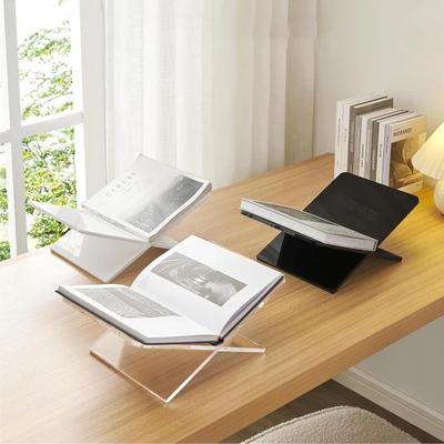 Acrylic Book Stand Large Open Book Display Stand for Cookbook Art Book Bible Guest Book - Coffee Table Book Stand for Reading