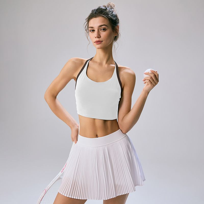 

Mitaogirl Kendall Sports Underwear Women Summer New Running Fitness Yoga Clothes Pilates Training Bra L White/Espresso