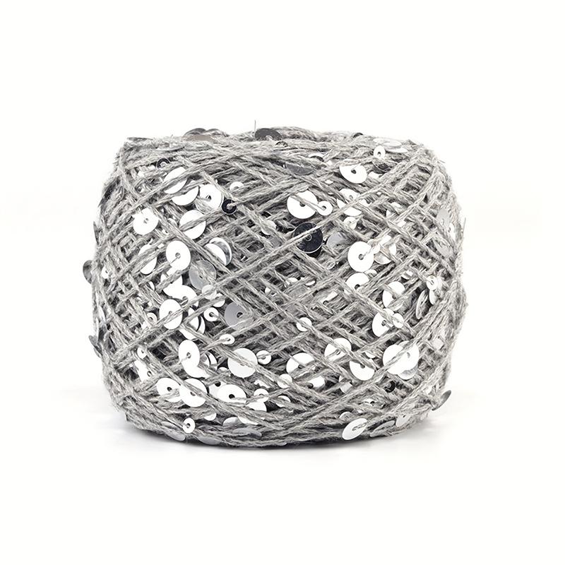 

50 г Пряжа с пайетками двойного размера, Пряжа для рукоделия, Толстая декоративная пряжа, Пряжа с блестками для ручной работы, Премиальные причудливые принадлежности для вязания