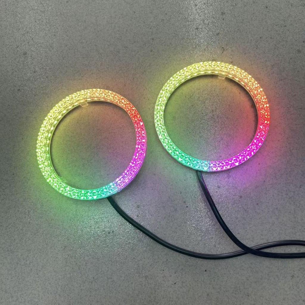 WRGB Angel Eye 3,0'' Halo-Ring mit Bluetooth & Blinkern, 210 Modi