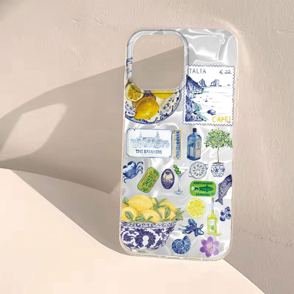 Seaside Scenery Wine Lemon Phone Case for Xiaomi Redmi Note 14 13 12 11 11S 10 9 10S Pro A5 A3 A4 A3X 9C 13C 14C 9C A1 A2 Cover