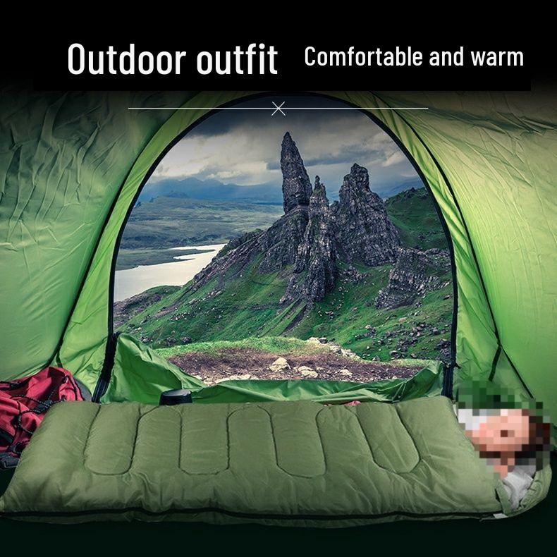 A1R Thickened Winter Sleeping Bag for Adults - Warm, Single, Indoor/Outdoor Camping